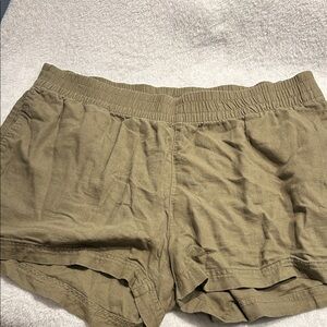 Old Navy Women's Green Linen Blend Shorts